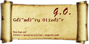 Gömöry Olivér névjegykártya